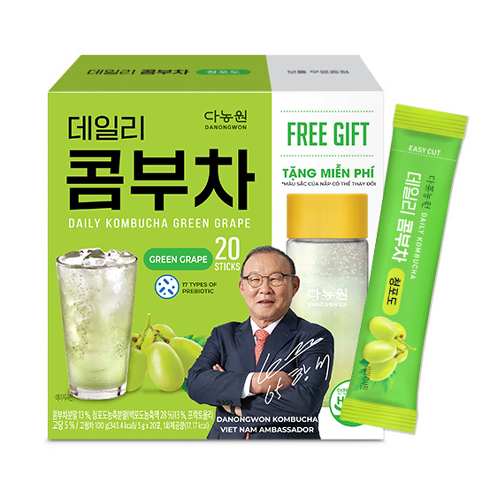 Daily Kombucha Danongwon Nho Xanh